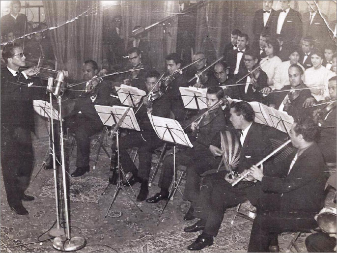 فرقة بنغازي الموسيقية عام 1957 وبن زبلح عضو فيها 