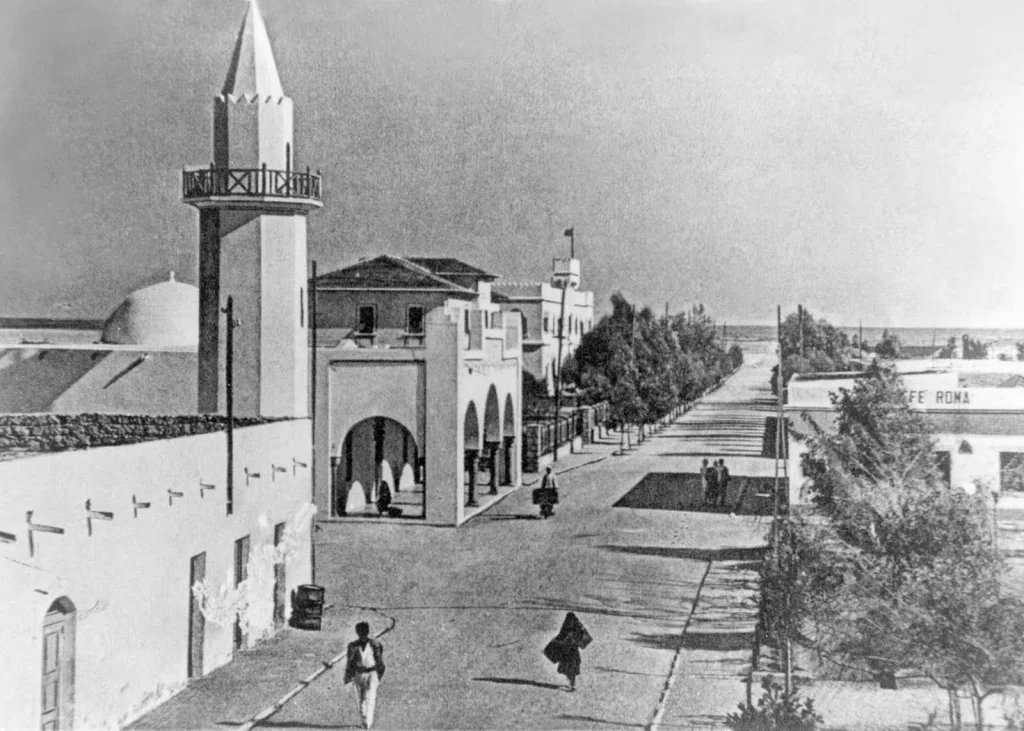 صورة قديمة لمدينة اجدابيا (الصورة: عن الشبكة)