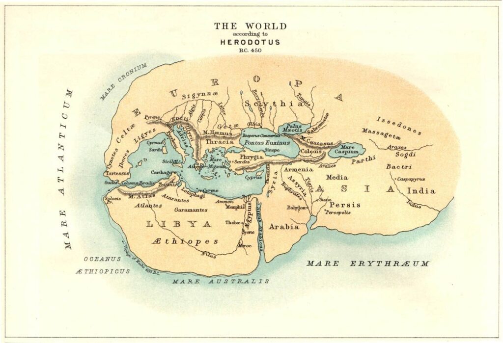 خريطة العالم القديم (الصورة: الدكتور عبدالعزيز الصويعي)